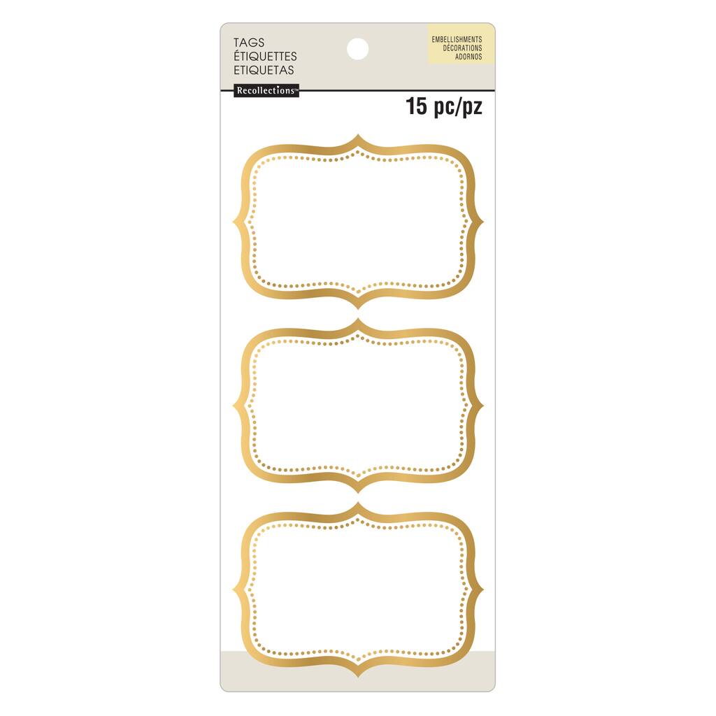 shop for the white gold scalloped tags by recollections at michaels